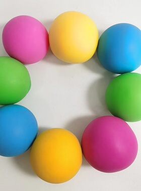 网红变色面粉解压球彩色捏捏乐发泄球EVA填充球TPR软胶彩虹球创