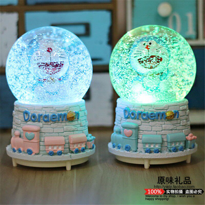 叮当猫旋转飘雪水晶球音乐盒机器猫八音盒送朋友孩子儿童节礼物在类目 家居饰品, 装饰器皿, 音乐盒中 - 来自Buy2taobao.com提供专业的淘宝代购服务