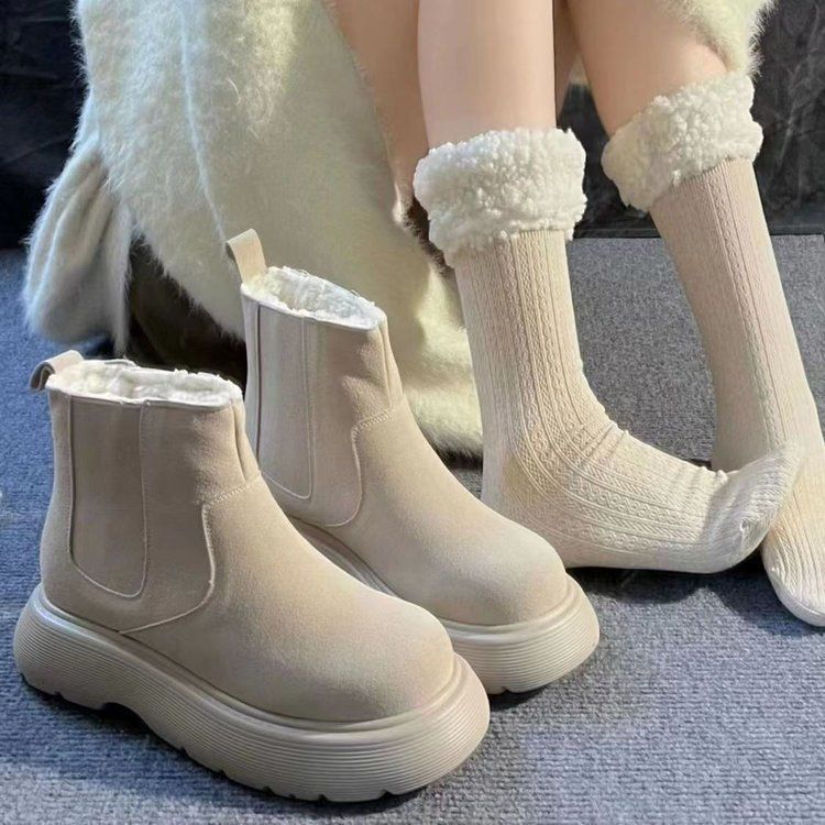 加绒加厚孕妇专用雪地靴女2023新款冬季防滑保暖皮毛一体东北棉鞋