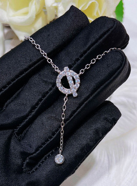 ins新款字母Qot流苏项链