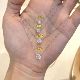 有米【赵露思同款mini钻】项链颈间一滴泪经典四爪单钻锆石吊坠