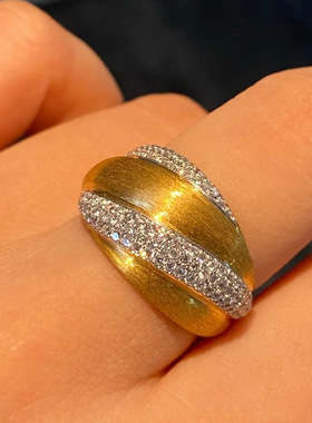 法式优雅玛丽珍布拉提织纹戒指