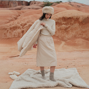 朵朵可可睡衣女24秋冬新款简约立领羽绒棉袍可外穿白鸭绒保暖短袍