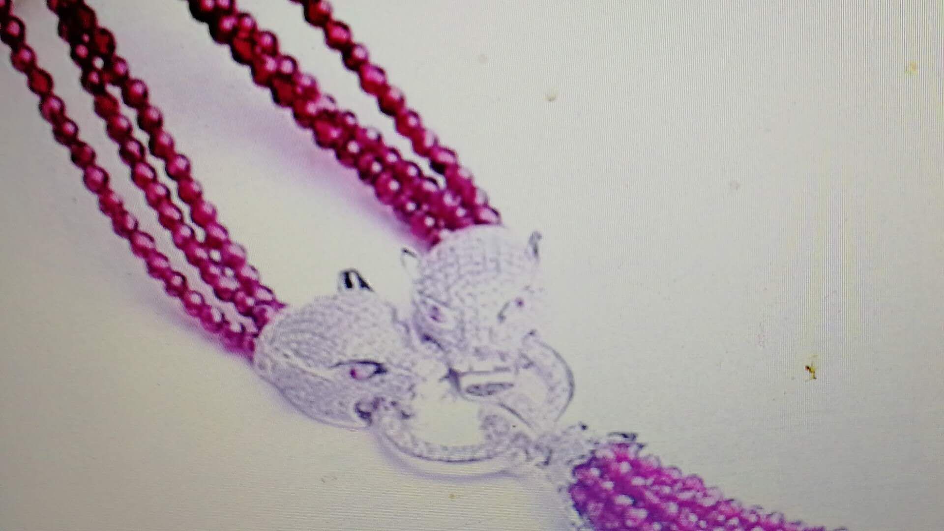 DIY首饰配件微镶 经典款双豹头带吊坠扣