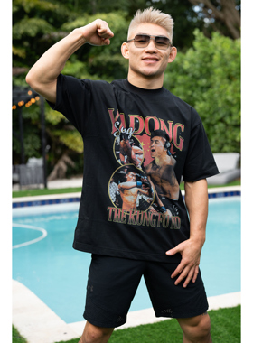 中国力量 宋亚东 UFC格斗街头美式小领口重磅纯棉复古VTG短袖Tt恤