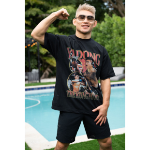 中国力量 宋亚东 UFC格斗街头美式小领口重磅纯棉复古VTG短袖Tt恤