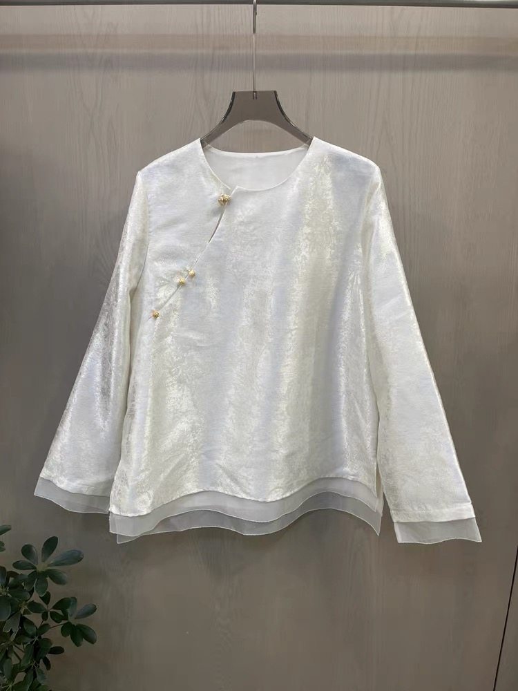 瑞瑞欧货2026年春季新款时尚国风圆领盘扣真丝羊毛上衣08,女装/女士精品,短外套,淘宝优惠券,粉丝福利购,淘宝优惠卷