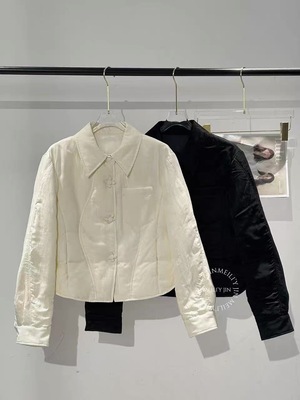 瑞瑞欧货2025秋冬新款时尚百搭休闲显瘦翻领长袖羽绒服女9133