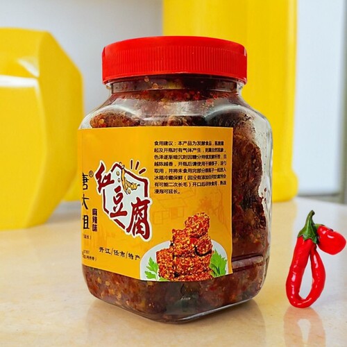 下饭菜麻辣唐大姐瓶装豆腐500g