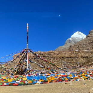 代挂圣湖圣山代挂经幡高考祝福拉萨圣地五色吉祥风马旗经旗经幡