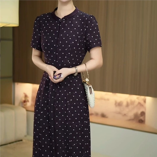 显瘦减龄女人味裙子 新中式 复古波点气质连衣裙女2025夏季 新款 时尚