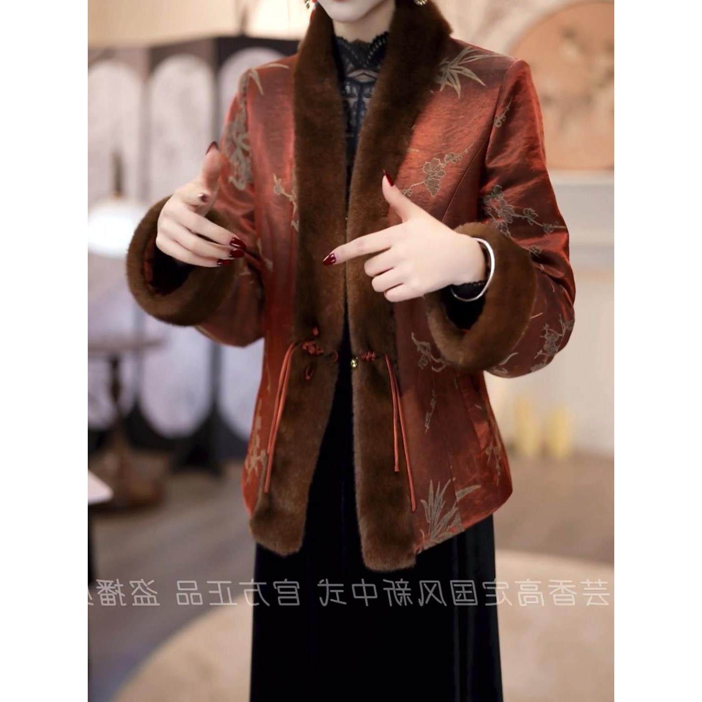 加厚时尚短款复古花色棉服毛领外套2025冬季新款气质百搭减龄上衣,女装/女士精品,棉衣/棉服,淘宝优惠券,粉丝福利购,淘宝优惠卷