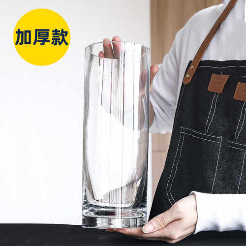 直筒马醉木水培玻璃花瓶高级感