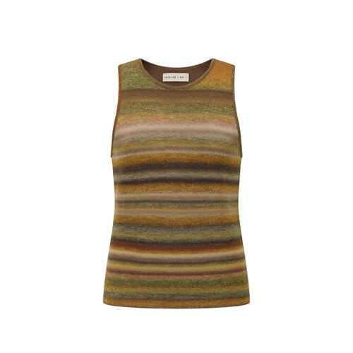 SWAYING KNIT 条纹羊毛背心 SW25AW1T02C