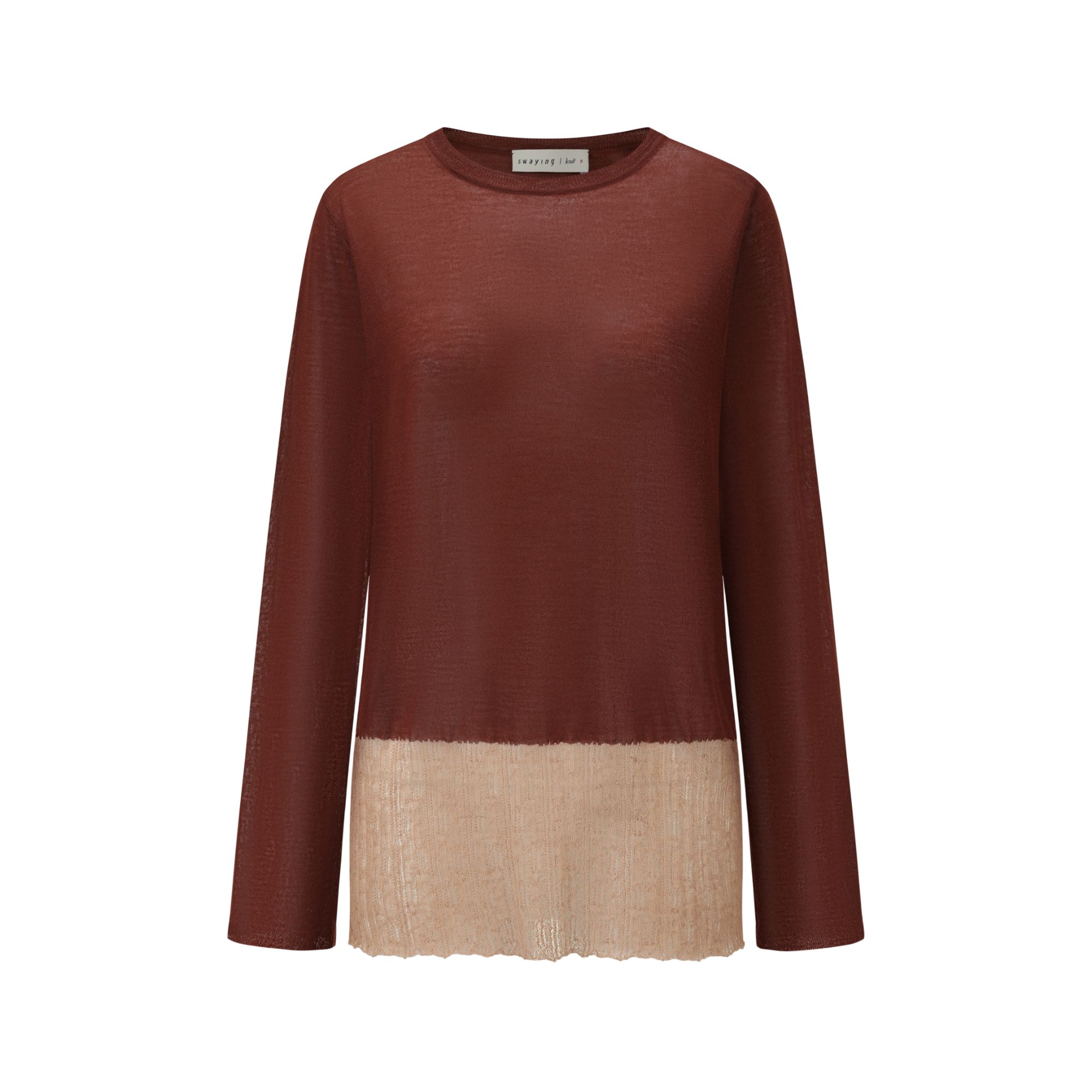 SWAYING/KNIT 羊绒撞边套衫 SW26PS1T15C3S2