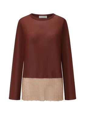 SWAYING/KNIT 羊绒撞边套衫 SW26PS1T15C3S2