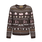 GC25AW175 羊绒混纺费尔岛圆领毛衣开衫 GARCON