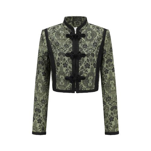 棕榈壁花盘扣西装 INTOTHEEAST  E1JBSSSU21003GR