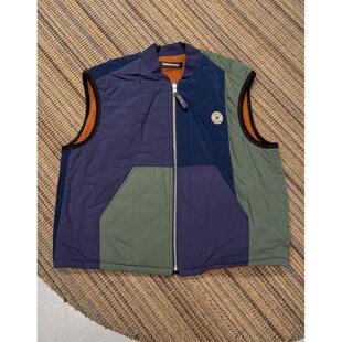 FAFAMOON 正反穿拼接薄棉马甲 FFMMJ25D071