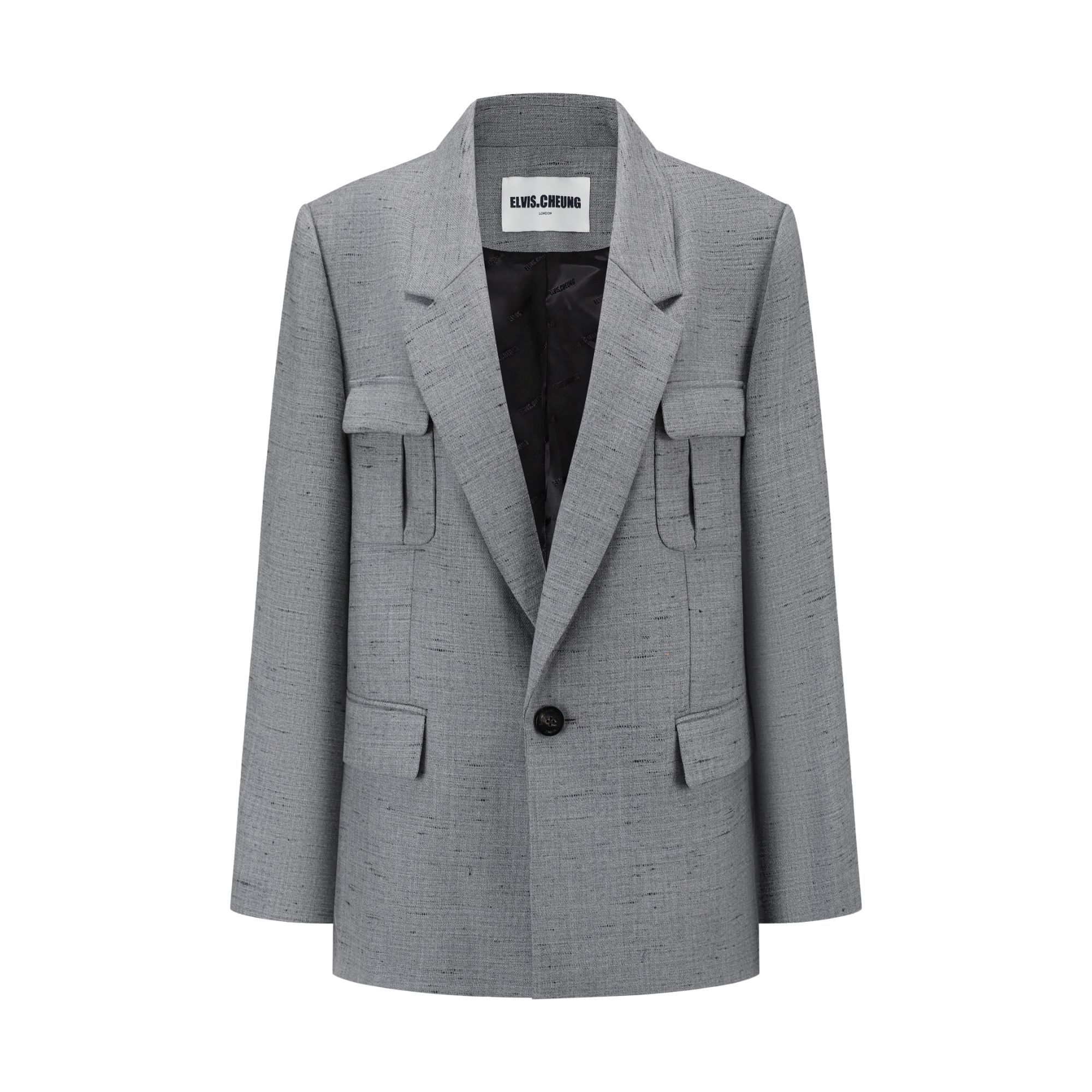 ELVIS CHEUNG 斜纹精纺腰带猎装西装 E25AW03038AA30201