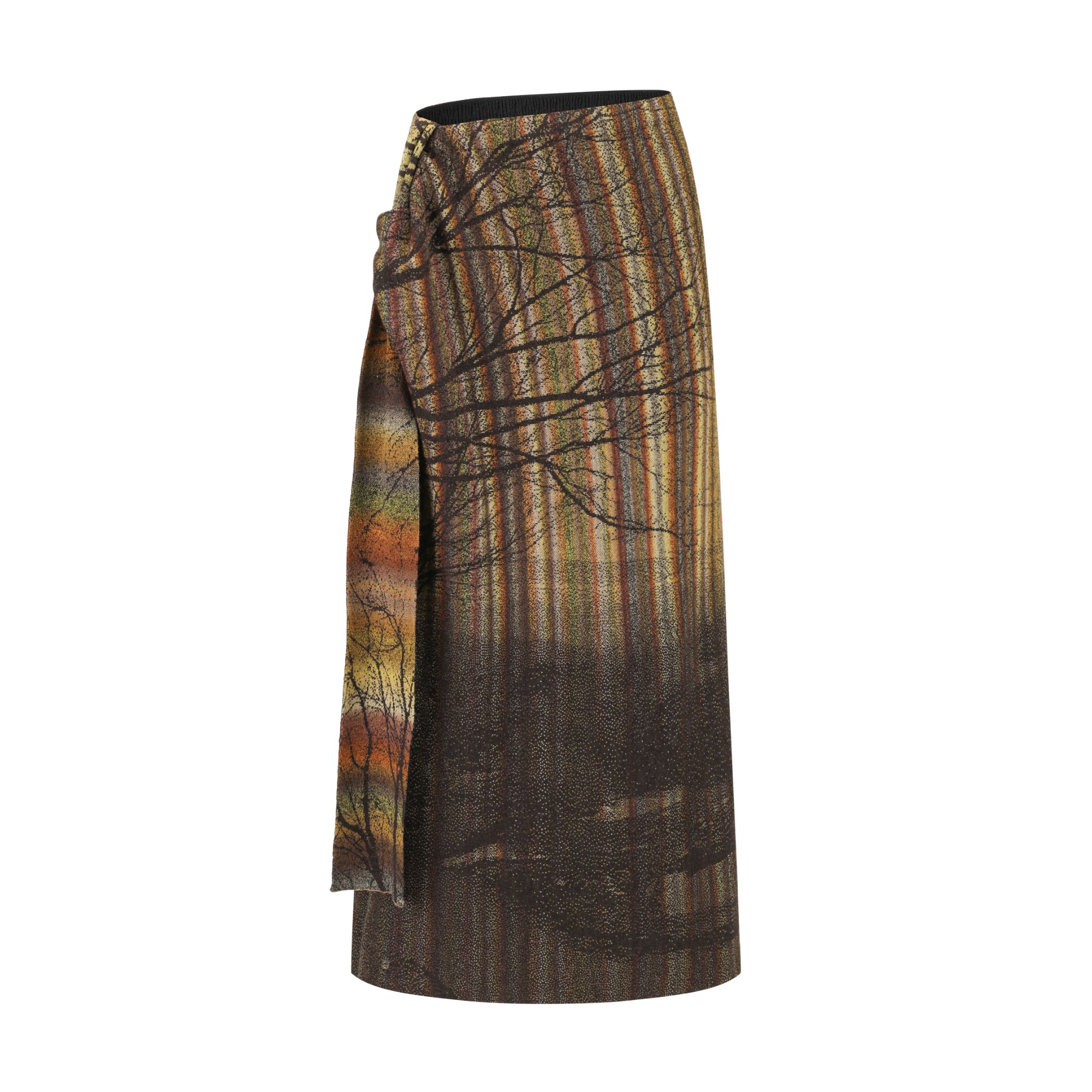 SWAYING KNIT 羊毛系带渐变摆裙 SW25AW3B08C1