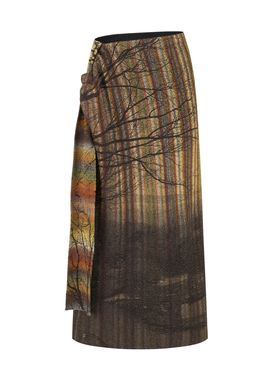 SWAYING KNIT 羊毛系带渐变摆裙 SW25AW3B08C1