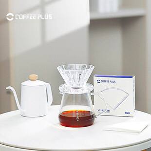 coffeplus手冲咖啡壶套装咖啡滤杯分享壶加厚耐热咖啡萃取杯滤纸