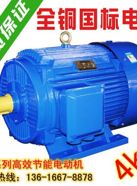 三相异步电动机YE2系列电机全新铜国标Y112M-4极4KW千瓦马达380v