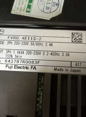 FVR0.4E11S-2 原装拆机 成色好 220V 0.4KW 400W  二手变频器