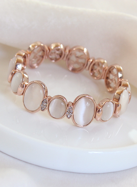 威妮华民族风女合金猫眼石手镯