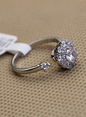 日韩风镶钻宝石饰品戒指