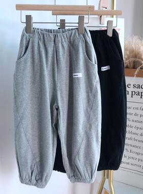 小麻豆儿童运动裤春秋装新款男女童韩版潮范宽松束脚长裤091103