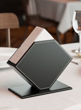 创意钻石形状皮质餐厅方形纸巾盒 餐巾纸盒 方巾酒店饭店专用定制