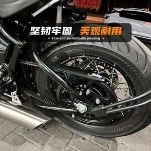 适用汉威雅痞yp500改装铝合金皮带盖链条装饰保护盖