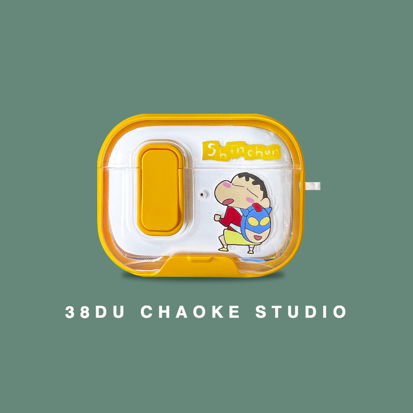 带锁扣【手机支架】Airpodspro3代保护套蜡笔小新防摔防开盖适用苹果AirPods4耳机壳搞怪动漫卡通男女2二三四