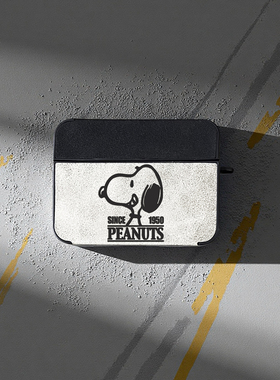 创意史努比【翻毛皮质】AirpodsPro3代保护套简约小众不撞款适用苹果耳机壳第2二三4四代降噪版ins男女生灰色