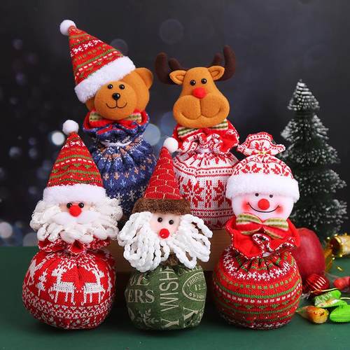 苹果袋玩偶摆件平安夜包装盒