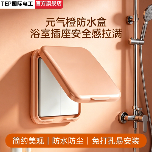 国际电工多巴胺家用防水防溅盒！