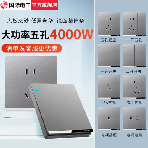 灰色亚力克开关 尽显格调品质！