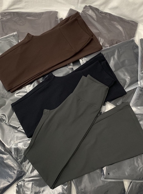 吾馨2025秋季微喇叭裤休闲裤女裸感高腰遮肉显瘦百搭瑜伽裤长裤