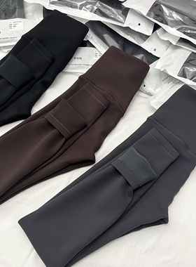 吾馨无尴尬线加绒鲨鱼裤2025冬季高腰收腹提臀瑜伽裤显瘦打底裤女