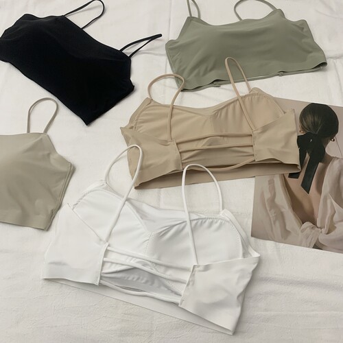 裸感冰丝性感厚杯美背内搭抹胸