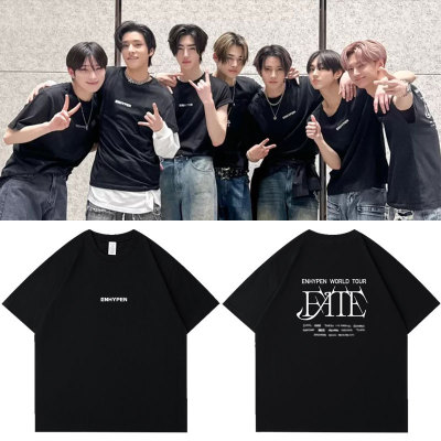 ENHYPEN2024FATE台北场演唱会周边同款短袖T恤上衣服印花打底衫