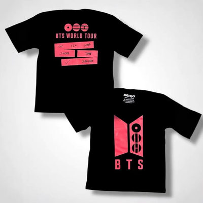 BTS Arirang 巡演同款复古印花T恤重磅宽松款外贸