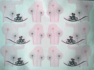 免漆正贴单车情侣水转印花纸木制品工艺品水移画玩具床头家具贴花