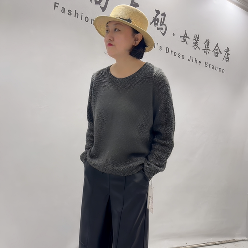 女权贵族秋冬新款大码针织衫上衣