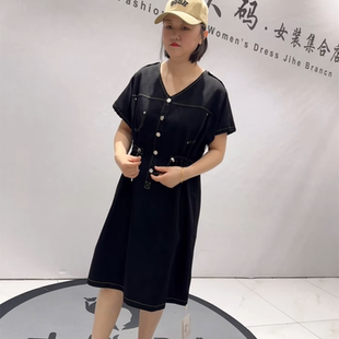 胖妹妹减龄显瘦显瘦牛仔裙 女权贵族3300夏季 新款 连衣裙加大码 女装