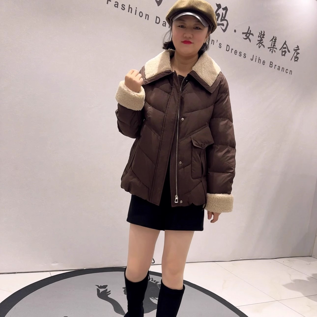 芮娜依莲冬季新款大码欧货棉服女