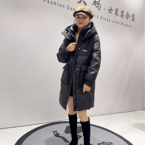 芮娜依莲冬季中长款羽绒服外套女