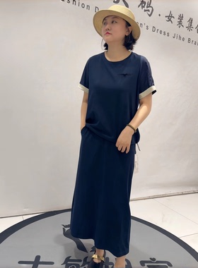31175女权贵族夏季新款欧货套装加大码女装胖妹妹显瘦气质两件套